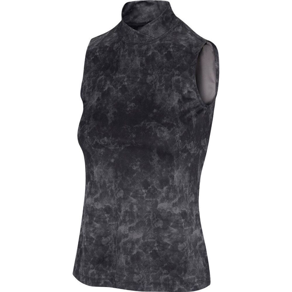 Greg Norman EMMA SLEEVELESS ETHEREAL PRINT Black MOCK size small  m12